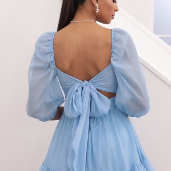 Lucy in the Sky Blue Shimmer Dress - Picture 3 of 8